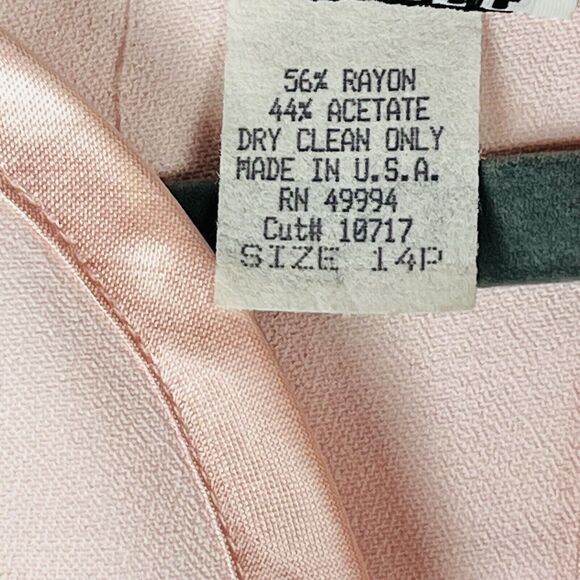 Vintage R&M Richards Dress Suit Womens 14P Blush Mother of the Bride Evening - Picture 8 of 16
